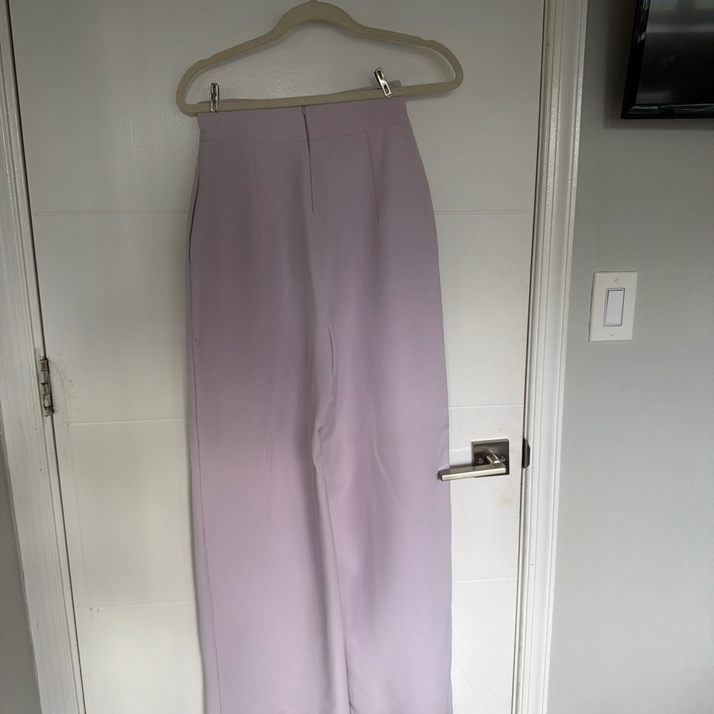 Lavender High-Waisted Trousers